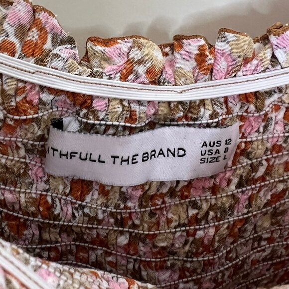 Faithfull the Brand Es Saada Mini Sun Dress Feminine Sexy Fitted Wedding Guest - Picture 7 of 13